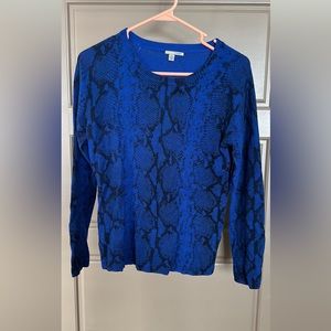 Halogen blue wool/cashmere sweater